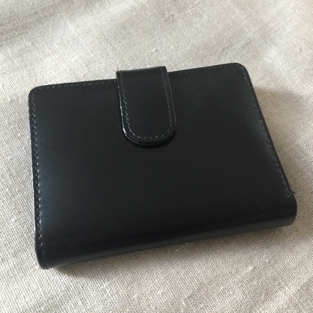 Jack Georges Tri-Fold Wallet (Black Leather)